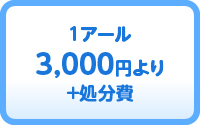 1アール3,000円より＋処分費